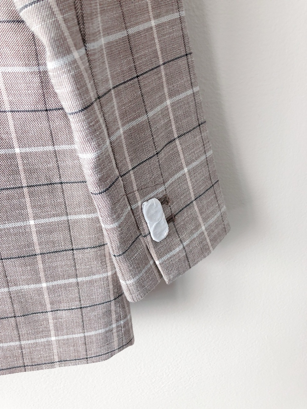Reitman blazer size 10 women’s jacket plaid taupe - Picture 7 of 14